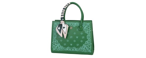 Eлегантна дамска чанта от еко кожа в зелен цвят Код: 870