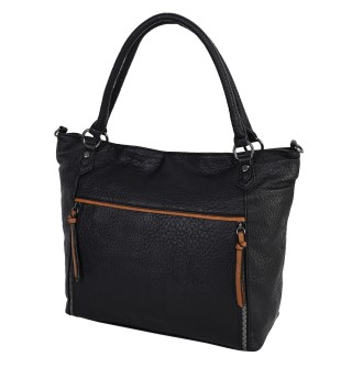  Дамска чанта от еко кожа в черен цвят. Код: 8738