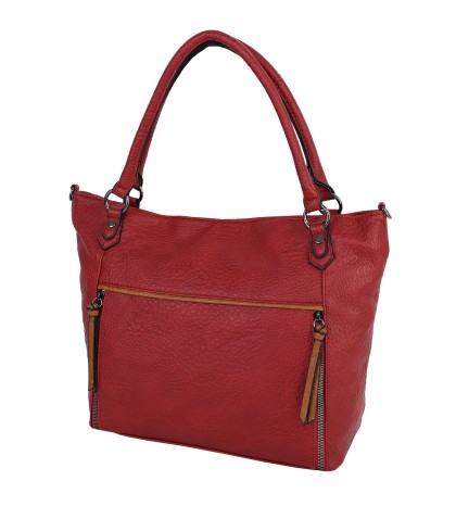  Дамска чанта от еко кожа в червен цвят. Код: 8738