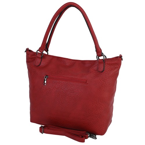 Дамска чанта от еко кожа в червен цвят. Код: 8738
