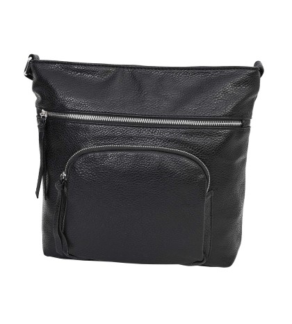 Дамска ежедневна чанта от висококачествена екологична кожа в черен цвят Код: 8765