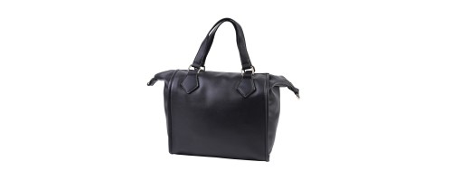 Голяма дамска чанта от висококачествена еко кожа - цвят черен - Код: 8780