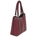 Голяма дамска ежедневна чанта от еко кожа, в цвят бордо. Код: 88001