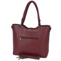 Голяма дамска ежедневна чанта от еко кожа, в цвят бордо. Код: 88001