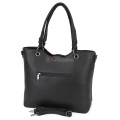Голяма дамска ежедневна чанта от еко кожа, в черен цвят. Код: 88001
