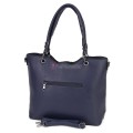 Голяма дамска ежедневна чанта от еко кожа, в тъмносин цвят. Код: 88001