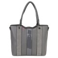 Голяма дамска ежедневна чанта от еко кожа, в сив цвят. Код: 88001