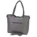 Голяма дамска ежедневна чанта от еко кожа, в сив цвят. Код: 88001