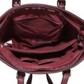 Голяма дамска ежедневна чанта от еко кожа, в цвят бордо. Код: 88007