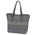 Голяма дамска ежедневна чанта от еко кожа, в сив цвят. Код: 88007