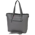 Голяма дамска ежедневна чанта от еко кожа, в сив цвят. Код: 88007