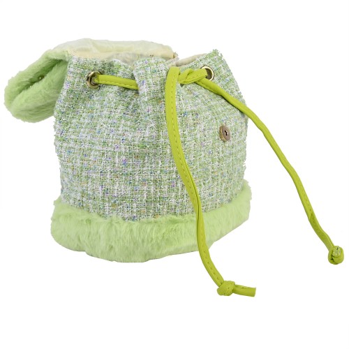 Детска раница от текстил в зелен цвят. Код: 8815