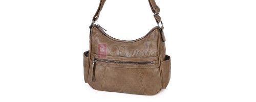 Дамска ежедневна чанта от екологична кожа, в тъмнобежов цвят Код: 8829