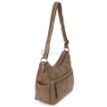 Дамска ежедневна чанта от екологична кожа, в тъмнобежов цвят Код: 8829
