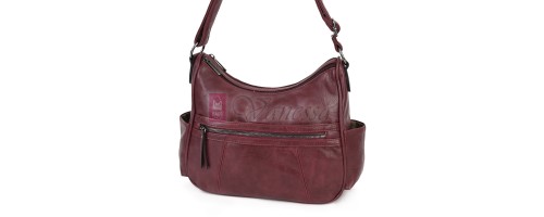 Дамска ежедневна чанта от екологична кожа, в цвят бордо Код: 8829