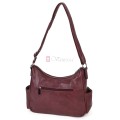 Дамска ежедневна чанта от екологична кожа, в цвят бордо Код: 8829