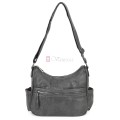 Дамска ежедневна чанта от екологична кожа, в сив цвят Код: 8829
