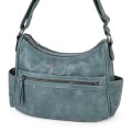 Дамска ежедневна чанта от екологична кожа, в цвят тюркоаз Код: 8829