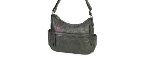 Дамска ежедневна чанта от екологична кожа, в тъмнозелен цвят Код: 8829