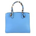 Елегантна дамска чанта от еко кожа в светлосин цвят Код: 8835