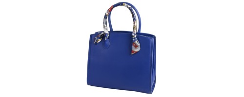 Елегантна дамска чанта от еко кожа в син цвят Код: 8835