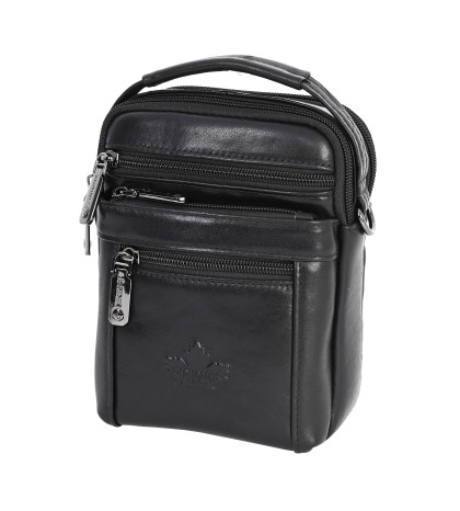 Мъжка чанта от естествена кожа в черен цвят. Код: 88993