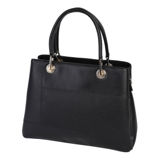 Eлегантна дамска чанта от еко кожа в черен цвят Код: 892