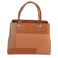 Eлегантна дамска чанта от еко кожа в кафяв цвят Код: 892
