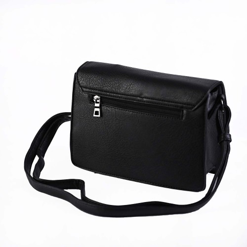 Дамска чанта от еко кожа с дълга дръжка - черен. Код : 8985