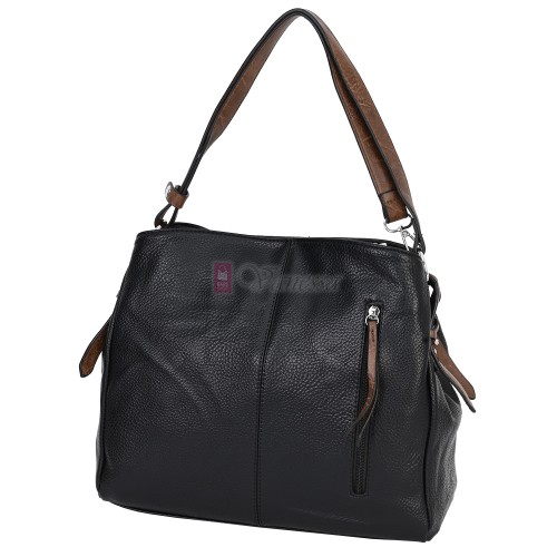 Дамска чанта от висококачествена еко кожа в черен цвят Код: 90001