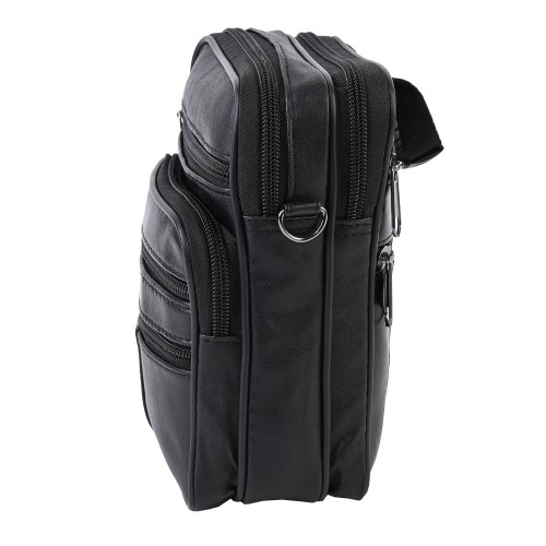 Мъжка чанта от естествена кожа в черен цвят Код: M9003