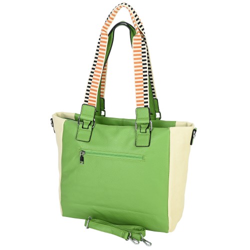 Дамска чанта от еко кожа в зелен цвят. Код: 9012