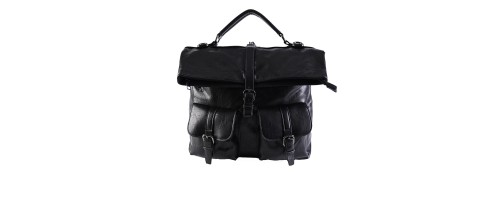 Дамска раница/чанта от еко кожа - черен цвят. Код: 9016 