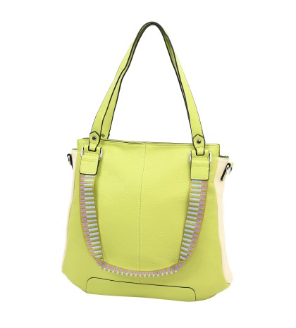  Дамска чанта от еко кожа в светлозелен цвят. Код: 9018