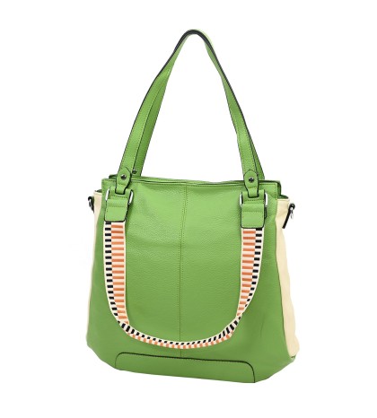  Дамска чанта от еко кожа в зелен цвят. Код: 9018