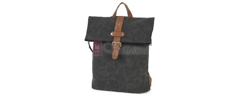 Голяма дамска раница от велур, в тъмносив цвят. Код: 90208-9