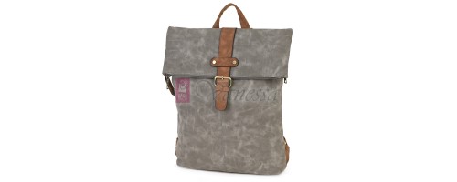 Голяма дамска раница от велур, в сив цвят. Код: 90208-9