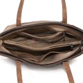 Дамска ежедневна чанта от велур в кафяв цвят. Код: 90313