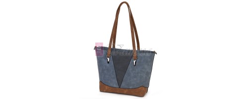 Дамска ежедневна чанта от велур в син цвят. Код: 90313  Дамска ежедневна чанта от велур в син цвят. Код: 90313