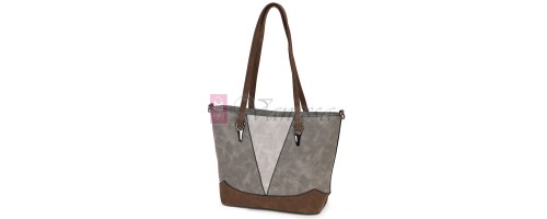 Дамска ежедневна чанта от велур в сив цвят. Код: 90313  Дамска ежедневна чанта от велур в сив цвят. Код: 90313