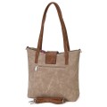 Дамска ежедневна чанта от велур в бежов цвят. Код: 90316