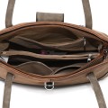 Дамска ежедневна чанта от велур в кафяв цвят. Код: 90316