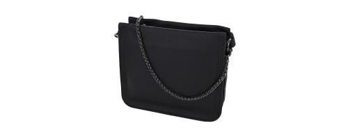 Малка дамска чанта от естествена кожа в черен цвят. Код: 9032