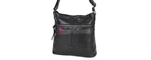 Дамска ежедневна чанта от висококачествена еко кожа, в черен цвят Код: 9058