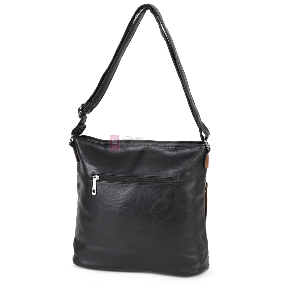 Дамска ежедневна чанта от висококачествена еко кожа, в черен цвят Код: 9058