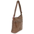 Дамска ежедневна чанта от висококачествена еко кожа, в тъмнобежов цвят Код: 9058