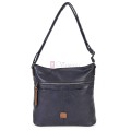Дамска ежедневна чанта от висококачествена еко кожа, в тъмносин цвят Код: 9058