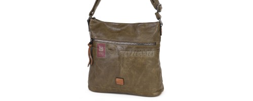 Дамска ежедневна чанта от висококачествена еко кожа, в зелен цвят Код: 9058