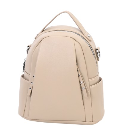  Дамска раница/чанта от висококачествена еко кожа в бежов цвят. Код: 9101