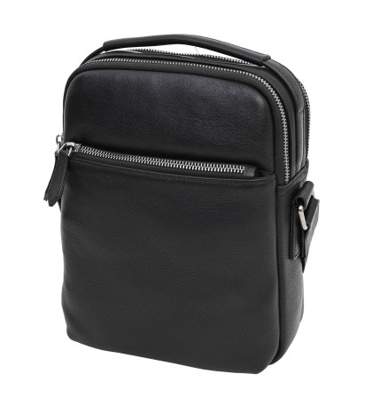 Голяма мъжка чанта от естествена кожа в черен цвят. Код: 919